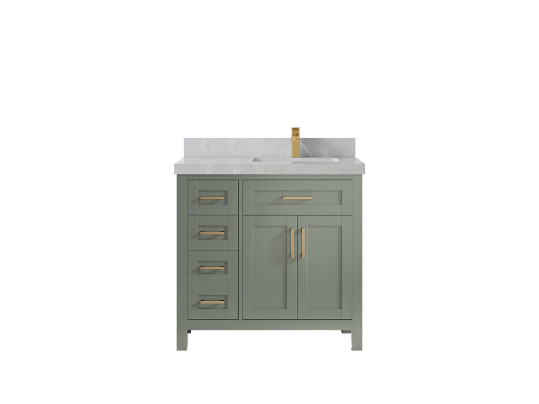 Cambridge 36 in. W x 22 in. D Right Offset Sink Bathroom Vanity - Willow Bath and Vanity
