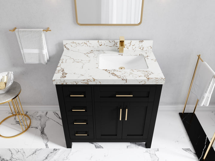 Cambridge 36 in. W x 22 in. D Right Offset Sink Bathroom Vanity - photo 46