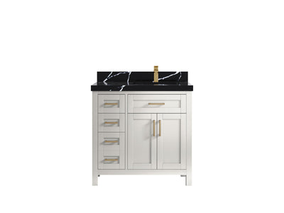Cambridge 36 in. W x 22 in. D Right Offset Sink Bathroom Vanity - Willow Bath and Vanity