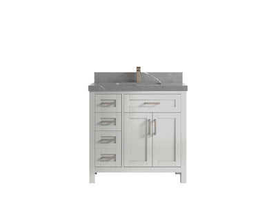 Cambridge 36 in. W x 22 in. D Right Offset Sink Bathroom Vanity - Willow Bath and Vanity