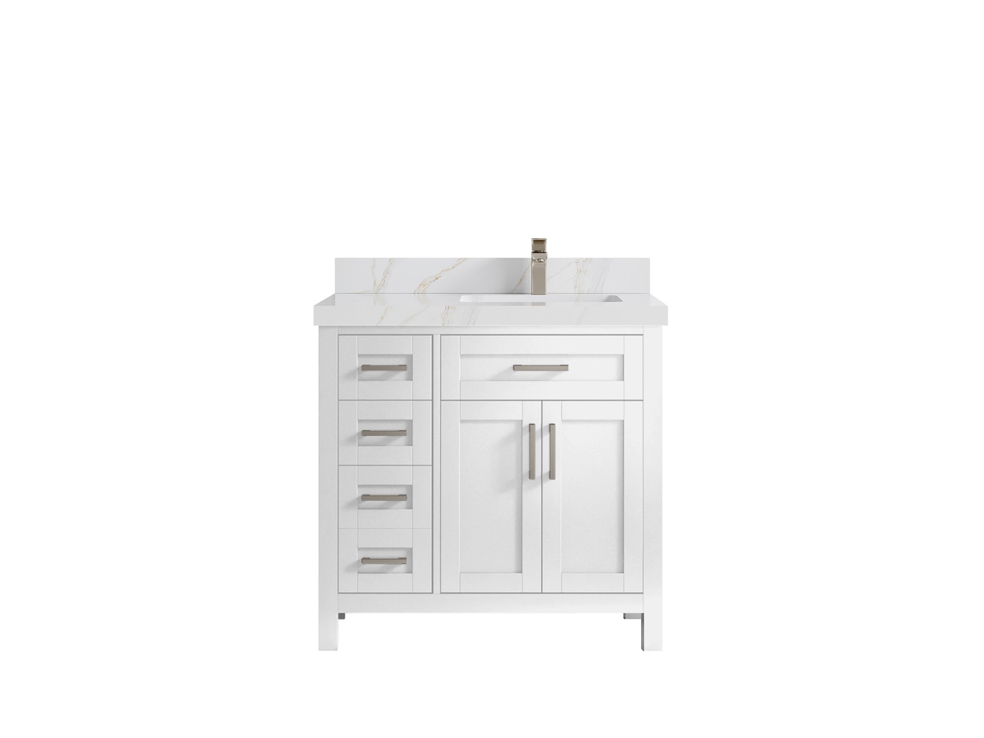 Cambridge 36 in. W x 22 in. D Right Offset Sink Bathroom Vanity - Willow Bath and Vanity