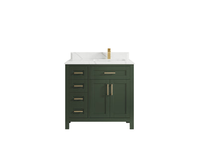 Cambridge 36 in. W x 22 in. D Right Offset Sink Bathroom Vanity - Willow Bath and Vanity