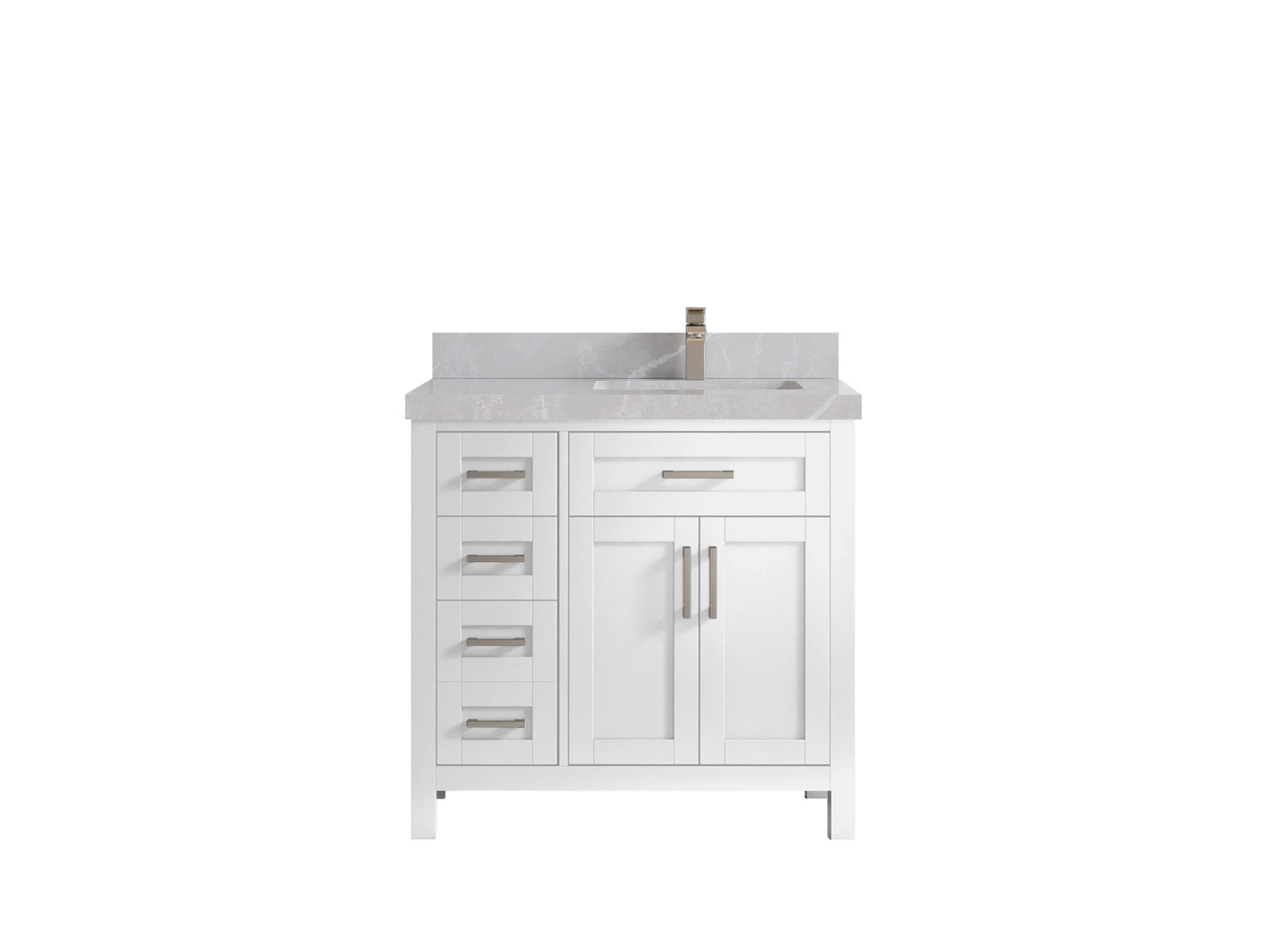 Cambridge 36 in. W x 22 in. D Right Offset Sink Bathroom Vanity - Willow Bath and Vanity