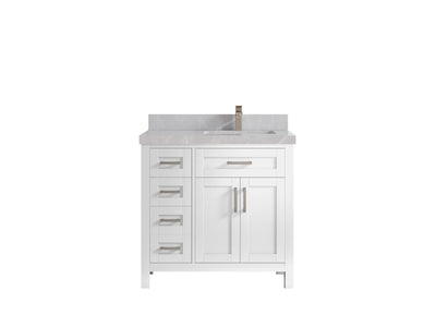 Cambridge 36 in. W x 22 in. D Right Offset Sink Bathroom Vanity - Willow Bath and Vanity