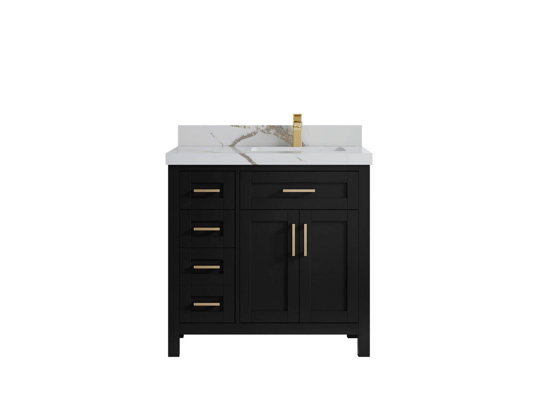 Cambridge 36 in. W x 22 in. D Right Offset Sink Bathroom Vanity - Willow Bath and Vanity