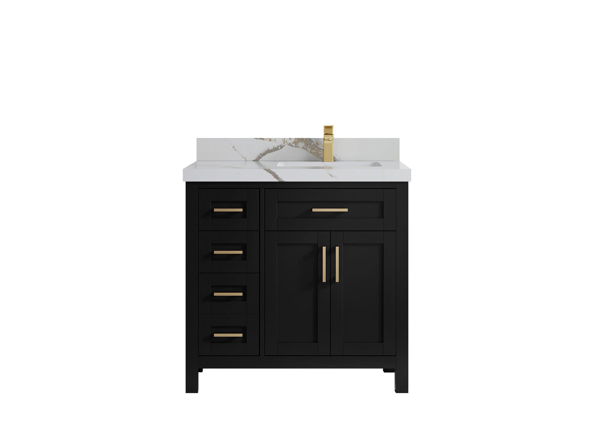 Cambridge 36 in. W x 22 in. D Right Offset Sink Bathroom Vanity - Willow Bath and Vanity
