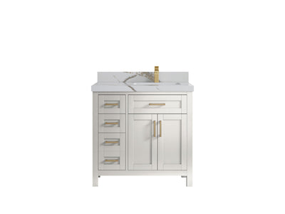 Cambridge 36 in. W x 22 in. D Right Offset Sink Bathroom Vanity - Willow Bath and Vanity