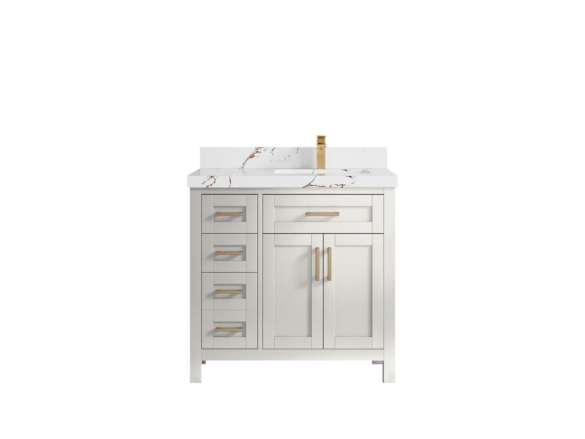Cambridge 36 in. W x 22 in. D Right Offset Sink Bathroom Vanity - Willow Bath and Vanity