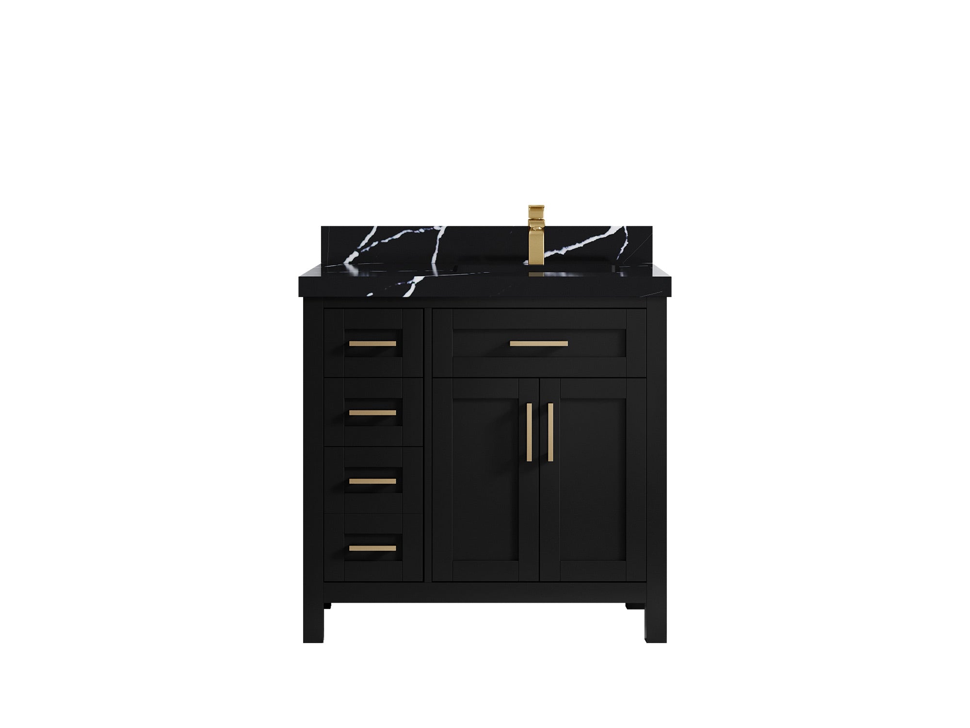 Cambridge 36 in. W x 22 in. D Right Offset Sink Bathroom Vanity - Willow Bath and Vanity