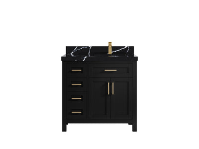Cambridge 36 in. W x 22 in. D Right Offset Sink Bathroom Vanity - Willow Bath and Vanity
