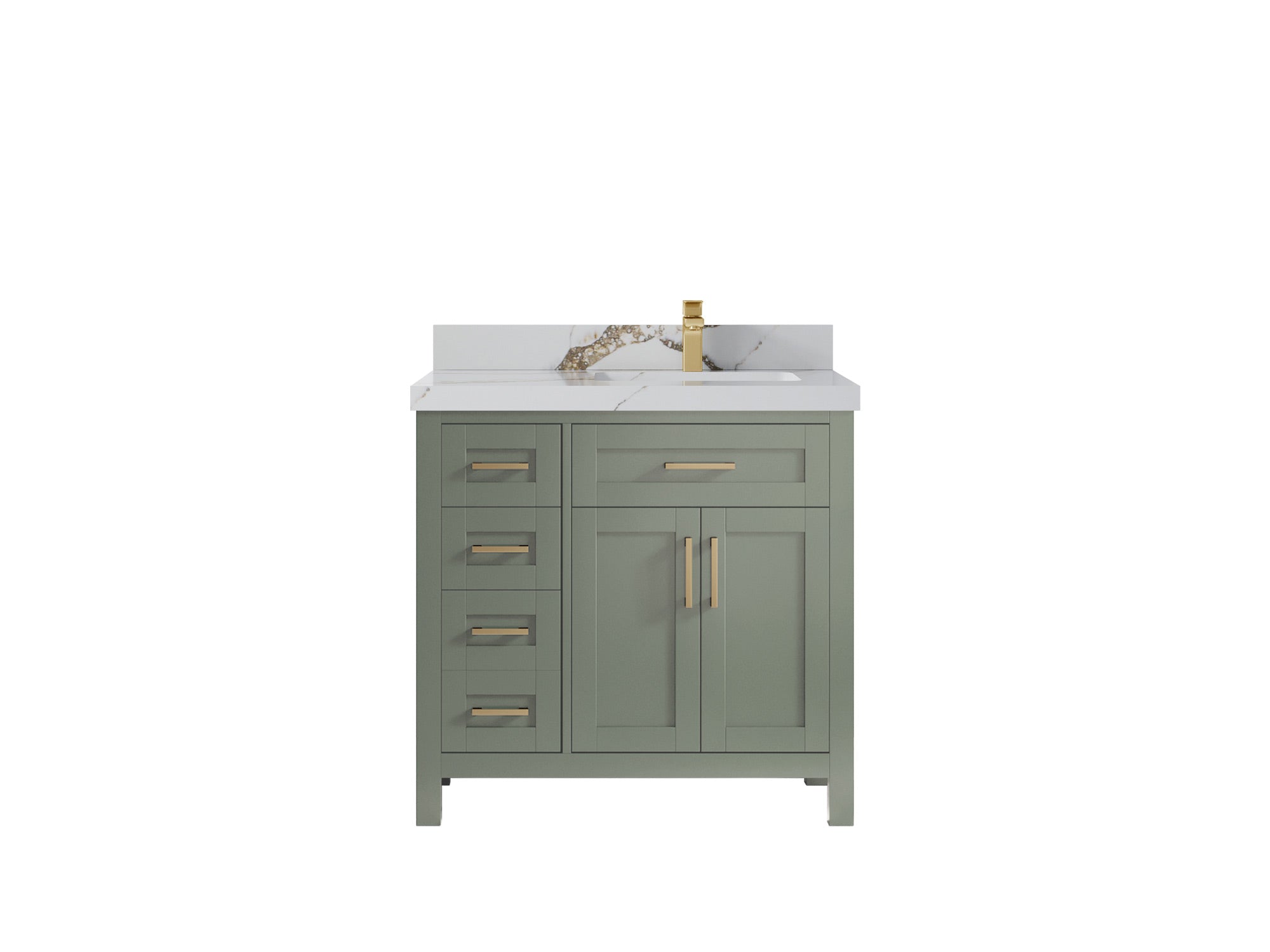 Cambridge 36 in. W x 22 in. D Right Offset Sink Bathroom Vanity - Willow Bath and Vanity