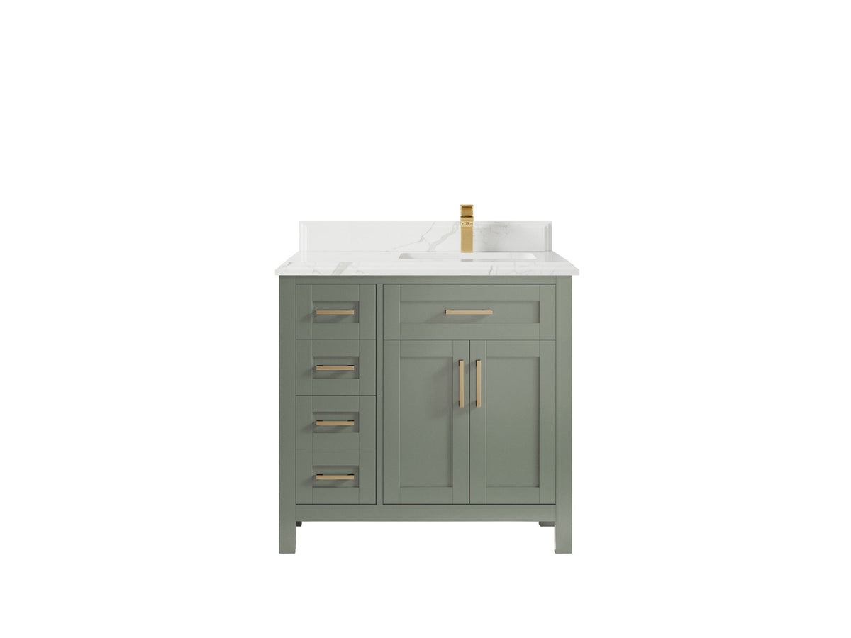 Cambridge 36 in. W x 22 in. D Right Offset Sink Bathroom Vanity - Willow Bath and Vanity