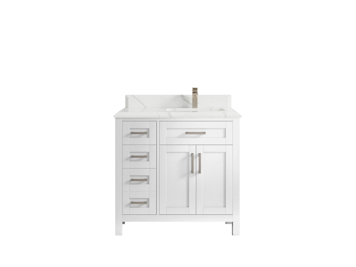 Cambridge 36 in. W x 22 in. D Right Offset Sink Bathroom Vanity - Willow Bath and Vanity