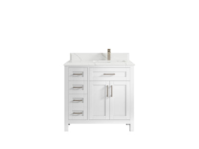 Cambridge 36 in. W x 22 in. D Right Offset Sink Bathroom Vanity - Willow Bath and Vanity