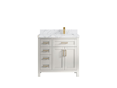 Cambridge 36 in. W x 22 in. D Right Offset Sink Bathroom Vanity - Willow Bath and Vanity
