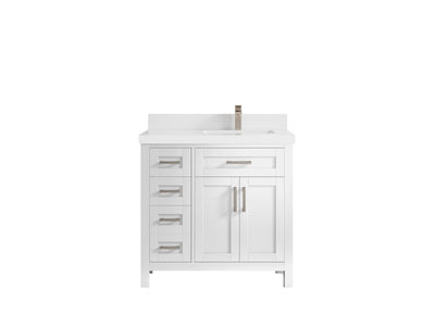 Cambridge 36 in. W x 22 in. D Right Offset Sink Bathroom Vanity - Willow Bath and Vanity