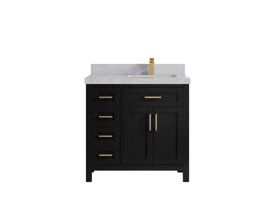 Cambridge 36 in. W x 22 in. D Right Offset Sink Bathroom Vanity - Willow Bath and Vanity