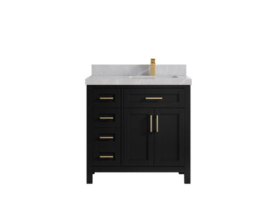 Cambridge 36 in. W x 22 in. D Right Offset Sink Bathroom Vanity - Willow Bath and Vanity