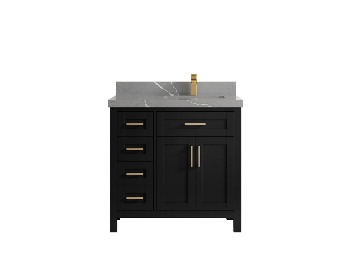 Cambridge 36 in. W x 22 in. D Right Offset Sink Bathroom Vanity - Willow Bath and Vanity