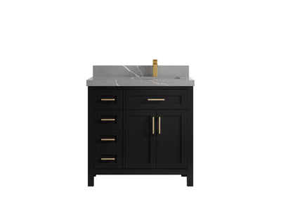 Cambridge 36 in. W x 22 in. D Right Offset Sink Bathroom Vanity - Willow Bath and Vanity