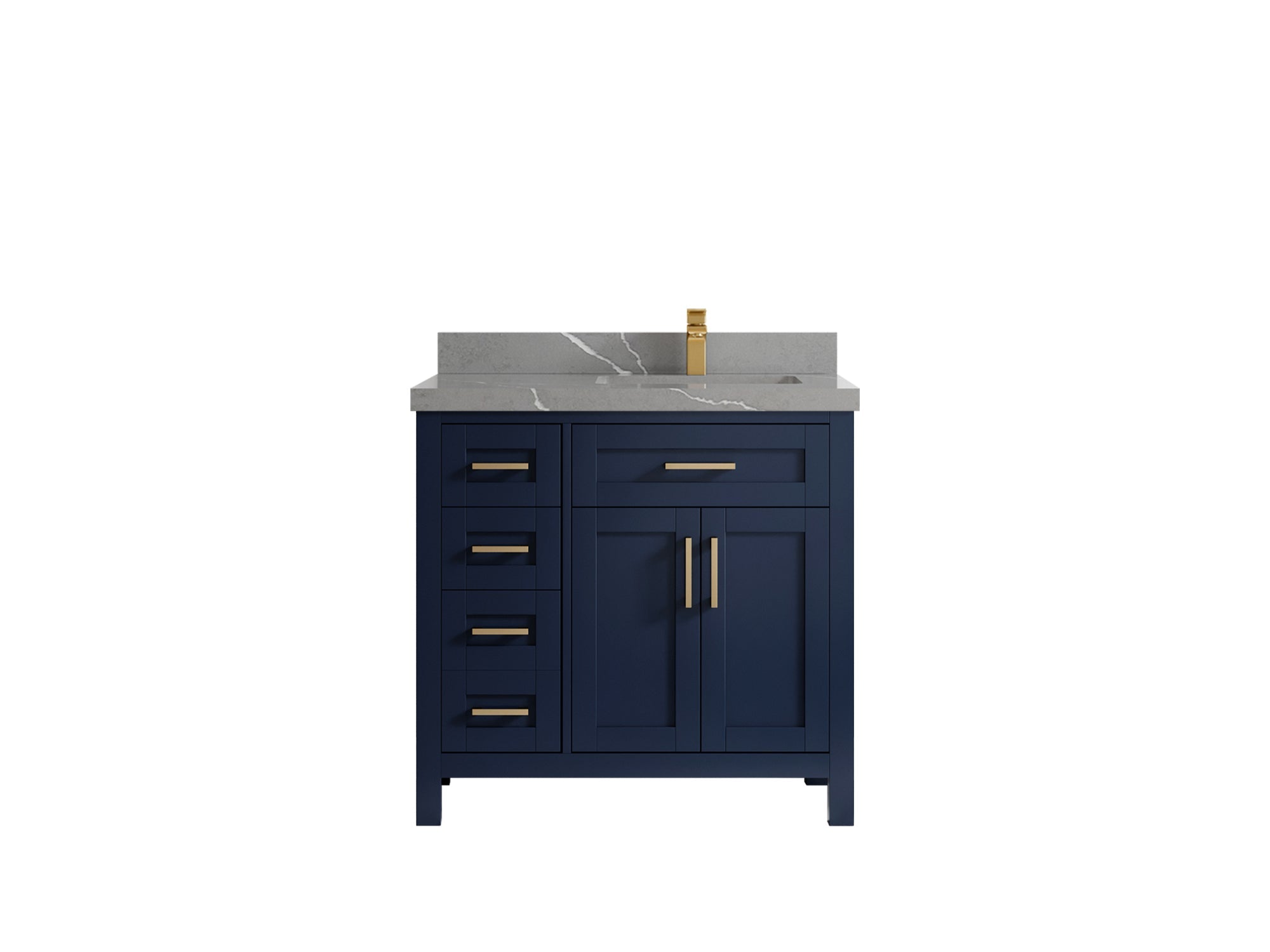 Cambridge 36 in. W x 22 in. D Right Offset Sink Bathroom Vanity - Willow Bath and Vanity