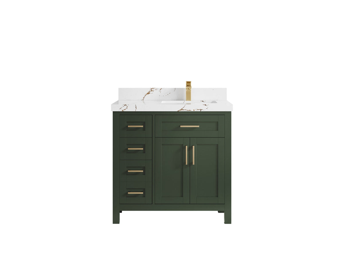 Cambridge 36 in. W x 22 in. D Right Offset Sink Bathroom Vanity - Willow Bath and Vanity