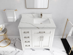Cambridge 36 in. W x 22 in. D Right Offset Sink Bathroom Vanity - photo 7