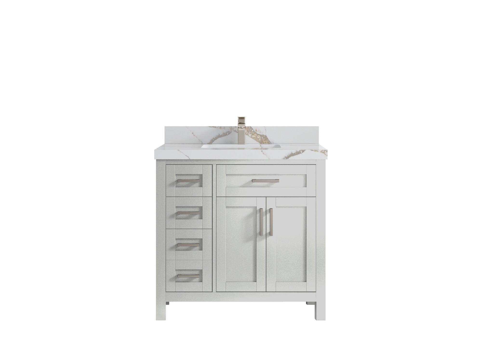 Cambridge 36 in. W x 22 in. D Right Offset Sink Bathroom Vanity - Willow Bath and Vanity