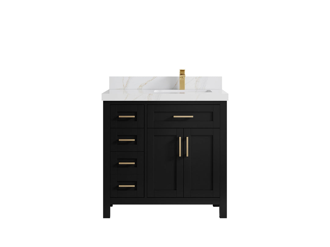 Cambridge 36 in. W x 22 in. D Right Offset Sink Bathroom Vanity - Willow Bath and Vanity