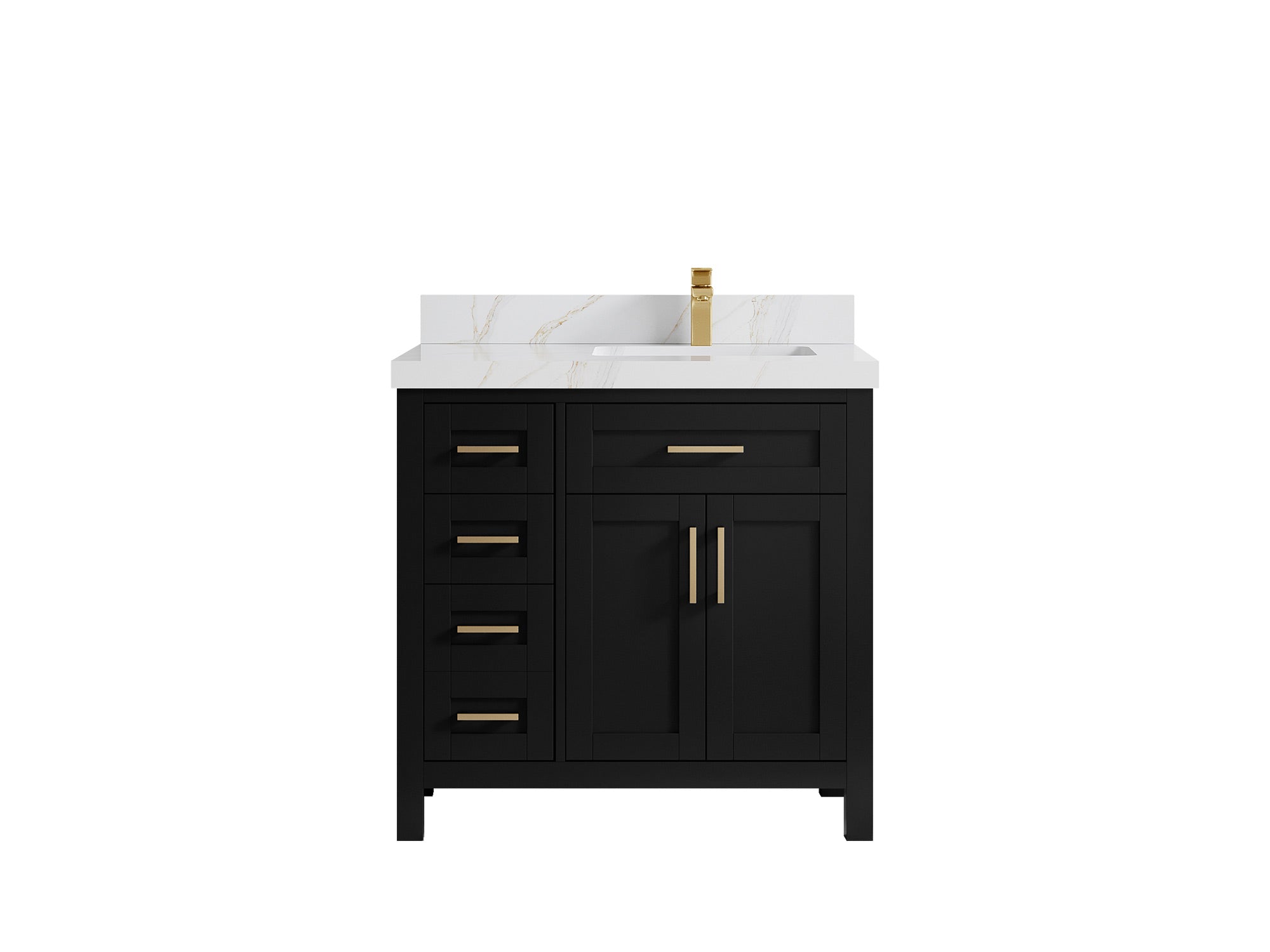 Cambridge 36 in. W x 22 in. D Right Offset Sink Bathroom Vanity - Willow Bath and Vanity