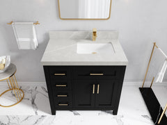 Cambridge 36 in. W x 22 in. D Right Offset Sink Bathroom Vanity - photo 35