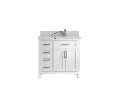 Cambridge 36 in. W x 22 in. D Right Offset Sink Bathroom Vanity - Willow Bath and Vanity