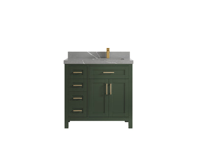 Cambridge 36 in. W x 22 in. D Right Offset Sink Bathroom Vanity - Willow Bath and Vanity