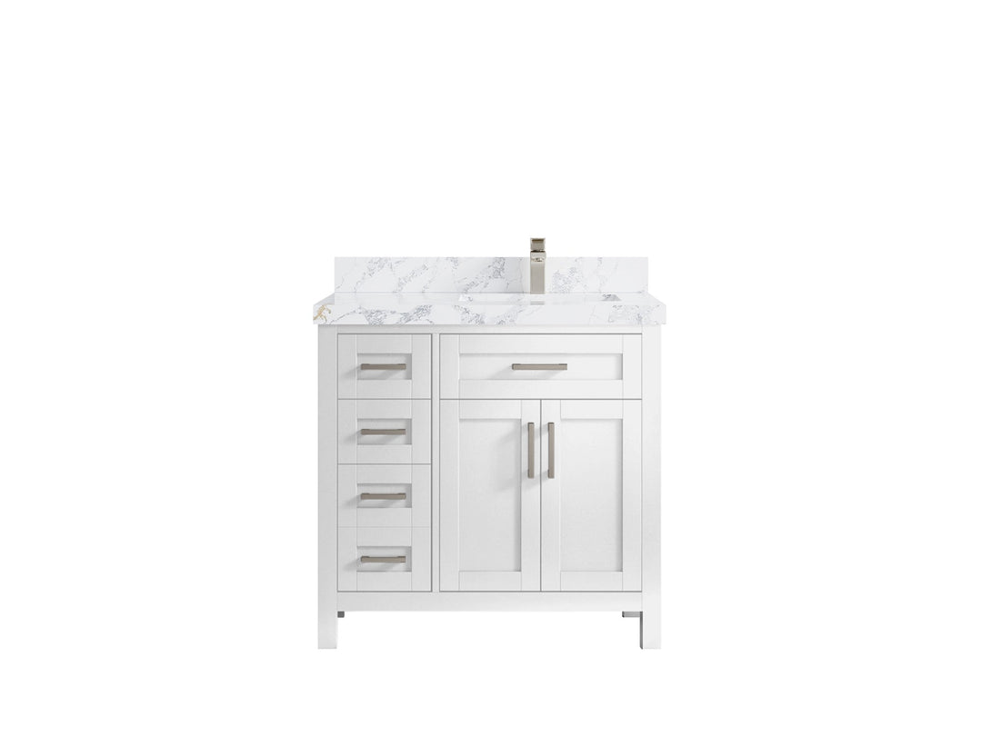 Cambridge 36 in. W x 22 in. D Right Offset Sink Bathroom Vanity - Willow Bath and Vanity