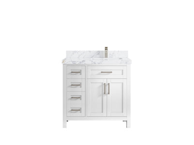 Cambridge 36 in. W x 22 in. D Right Offset Sink Bathroom Vanity - Willow Bath and Vanity