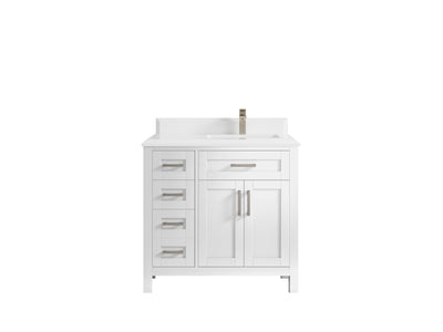 Cambridge 36 in. W x 22 in. D Right Offset Sink Bathroom Vanity - Willow Bath and Vanity