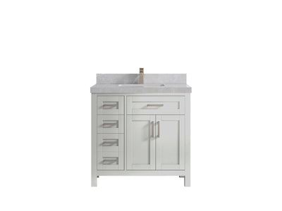 Cambridge 36 in. W x 22 in. D Right Offset Sink Bathroom Vanity - Willow Bath and Vanity
