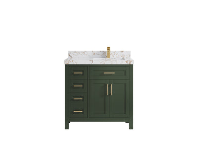 Cambridge 36 in. W x 22 in. D Right Offset Sink Bathroom Vanity - Willow Bath and Vanity