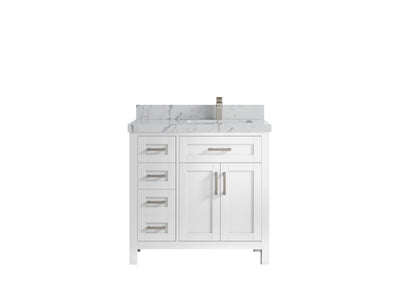 Cambridge 36 in. W x 22 in. D Right Offset Sink Bathroom Vanity - Willow Bath and Vanity