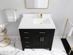 Cambridge 36 in. W x 22 in. D Right Offset Sink Bathroom Vanity - photo 29