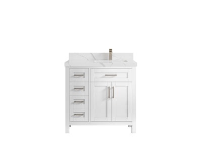 Cambridge 36 in. W x 22 in. D Right Offset Sink Bathroom Vanity - Willow Bath and Vanity