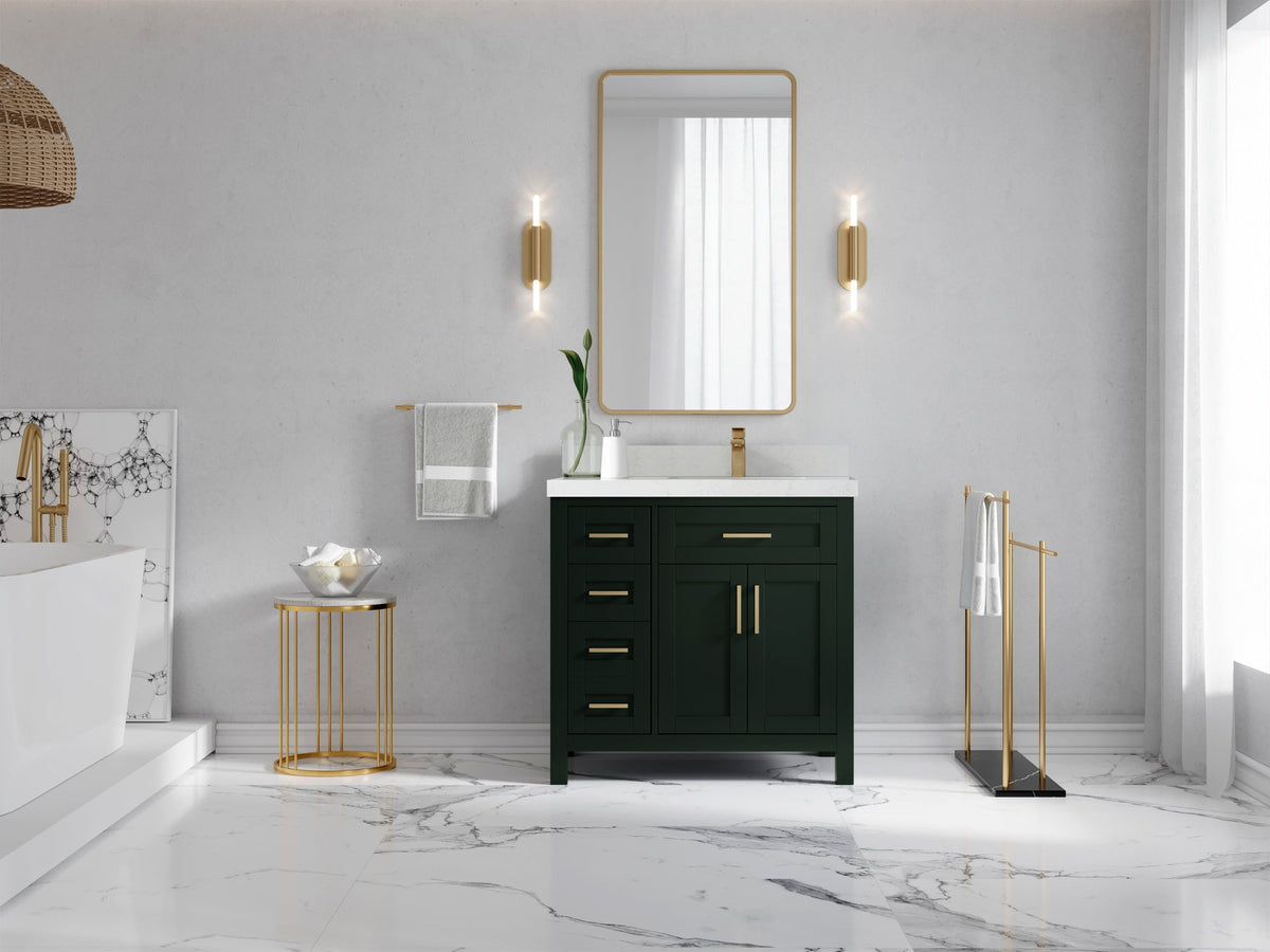 Cambridge 36 in. W x 22 in. D Right Offset Sink Bathroom Vanity - Willow Bath and Vanity