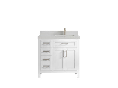 Cambridge 36 in. W x 22 in. D Right Offset Sink Bathroom Vanity - Willow Bath and Vanity