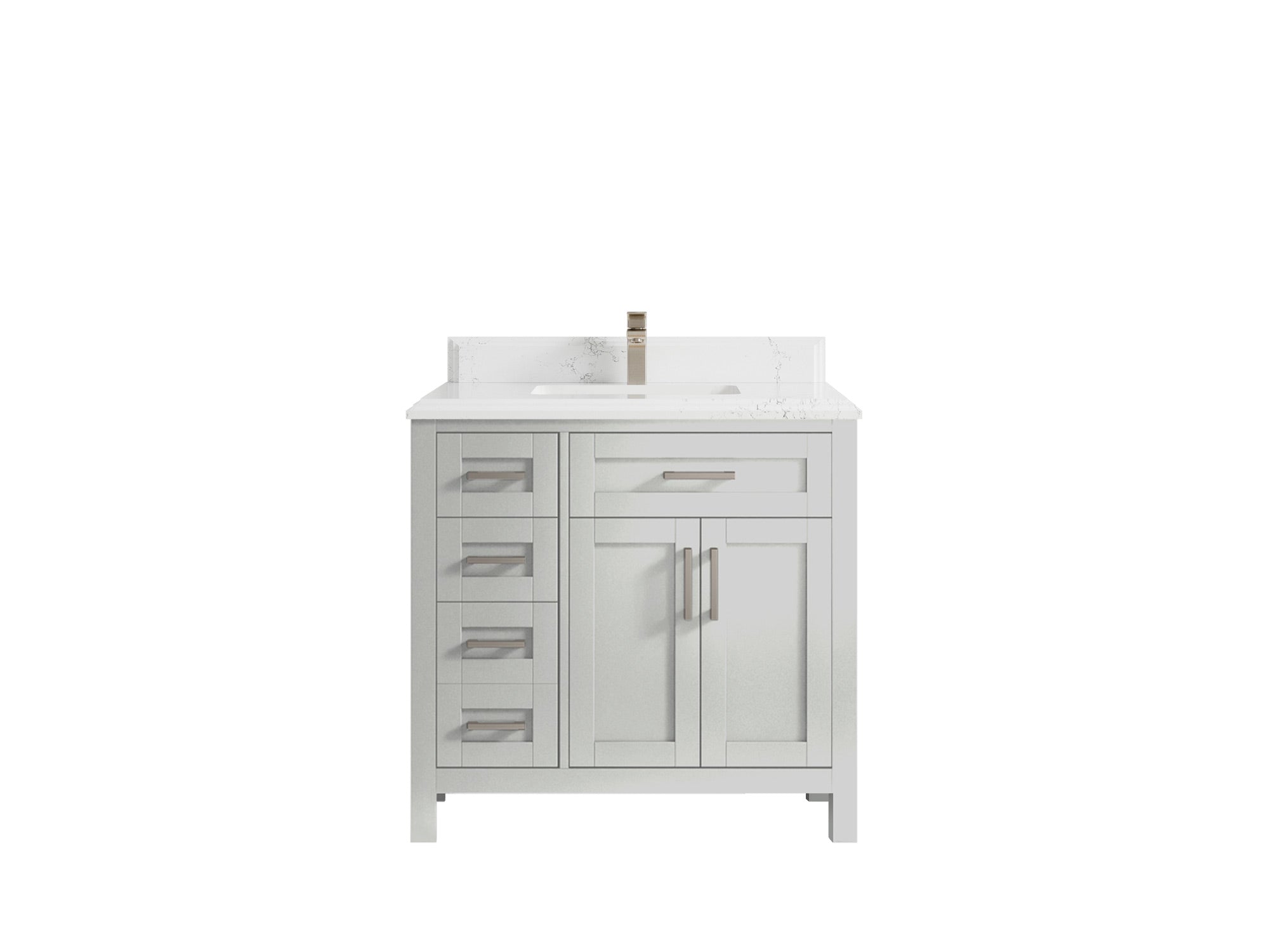Cambridge 36 in. W x 22 in. D Right Offset Sink Bathroom Vanity - Willow Bath and Vanity