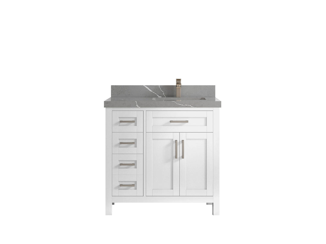 Cambridge 36 in. W x 22 in. D Right Offset Sink Bathroom Vanity - Willow Bath and Vanity
