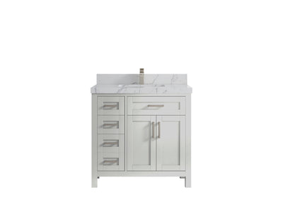 Cambridge 36 in. W x 22 in. D Right Offset Sink Bathroom Vanity - Willow Bath and Vanity