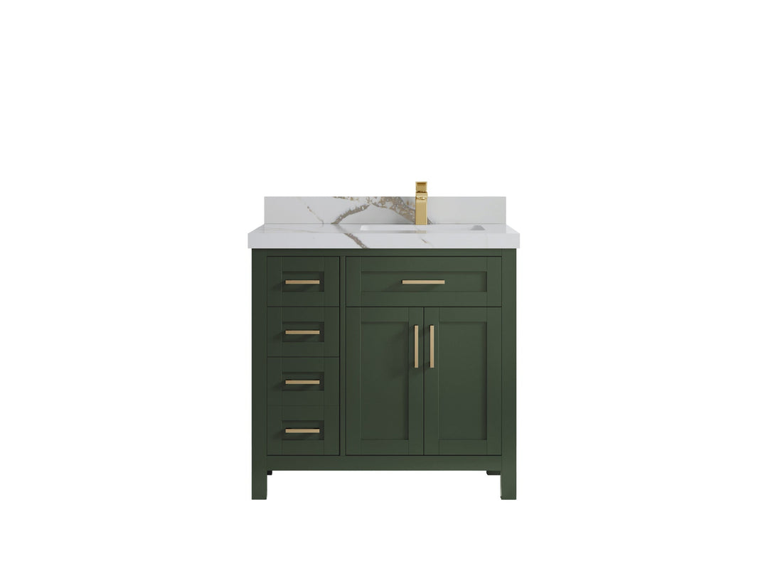 Cambridge 36 in. W x 22 in. D Right Offset Sink Bathroom Vanity - Willow Bath and Vanity