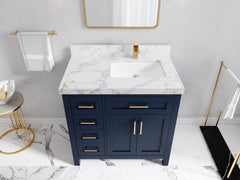 Cambridge 36 in. W x 22 in. D Right Offset Sink Bathroom Vanity - photo 11