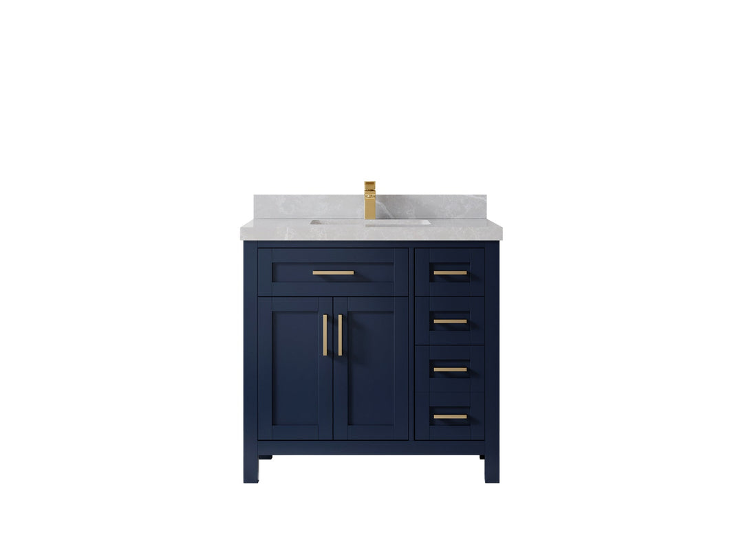 Cambridge 36 in. W x 22 in. D Single Center Sink Bathroom Vanity - Willow Bath and Vanity