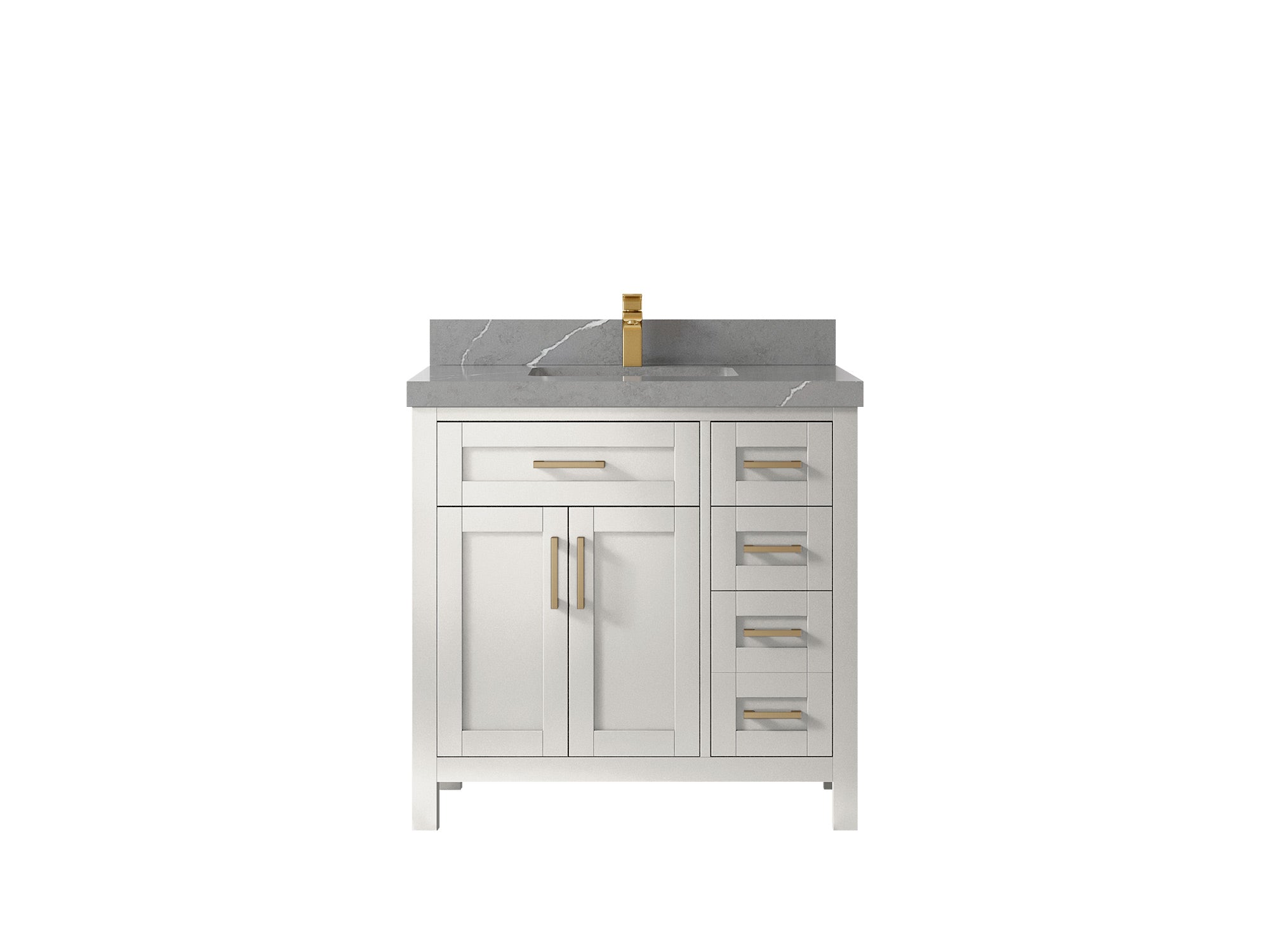 Cambridge 36 in. W x 22 in. D Single Center Sink Bathroom Vanity - Willow Bath and Vanity